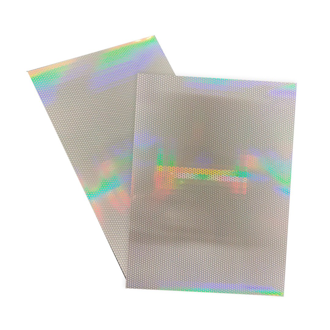 PAPEL A4 ESPECIAL ADHESIVO TRANSPARENTE TIPO PANAL 210GR X  20 HOJAS OFFICE (60 X BOX)  PAPEL FOTO FOTOGRAFICO COMPATIBLE C/IMPRESORAS INKJET Y LASERJET ?? PAPEL FOTOGRÁFICO PLATEADO BRILLANTE